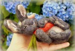 Needle felted bunny