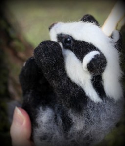Needle felted badger (12)