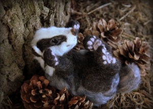 Needle felted badger (16)