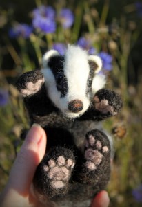 Needle felted badger (23)