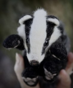 Needle felted badger (9)