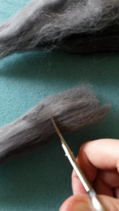 How to needle felt long animal fur (10)