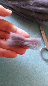 How to needle felt long animal fur (2)