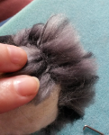 How to needle felt long animal fur