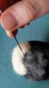 How to needle felt long animal fur (9)
