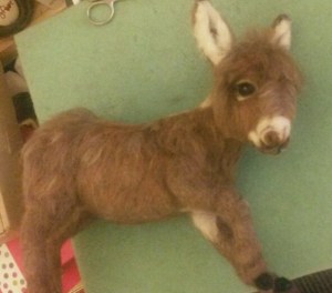 Needle felted donkey 10