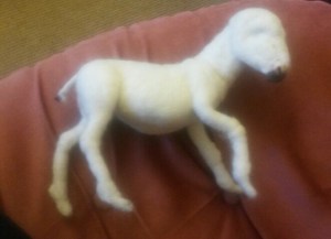 Needle felted donkey 2