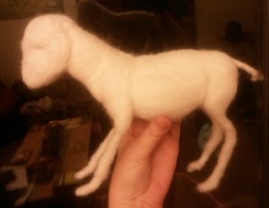 Needle felted donkey 1