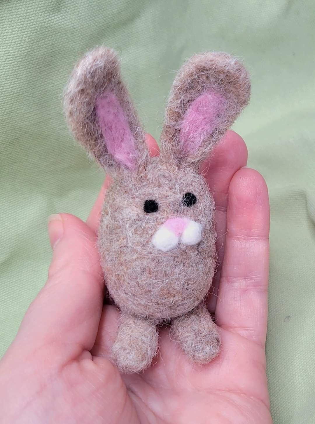 Easy and Cute Needle Felted Easter Bunny | Fit to be loved